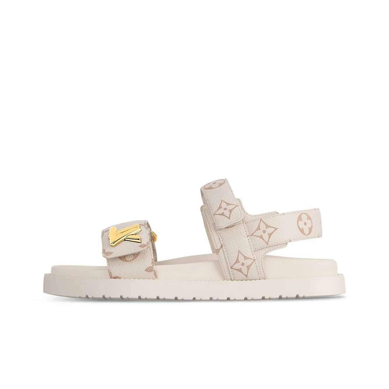 LOUIS VUITTON Sunset Beach Sandals Women's Ecru