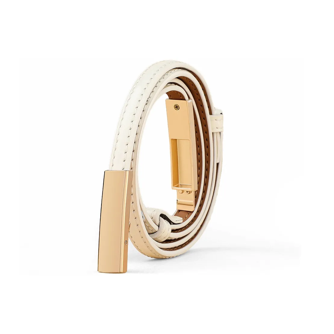 Youyoulan Split Cow Leather With Removable Membrane Leather Belts Women's Width 1cm
