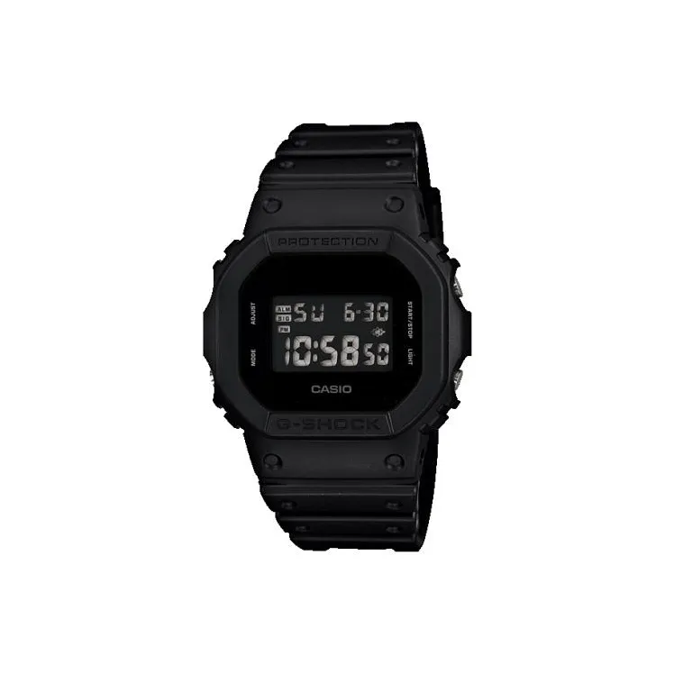 CASIO Кварцевый механизм Смольный ремешок Часы 48,9*42,8 мм Унисекс Черный циферблат