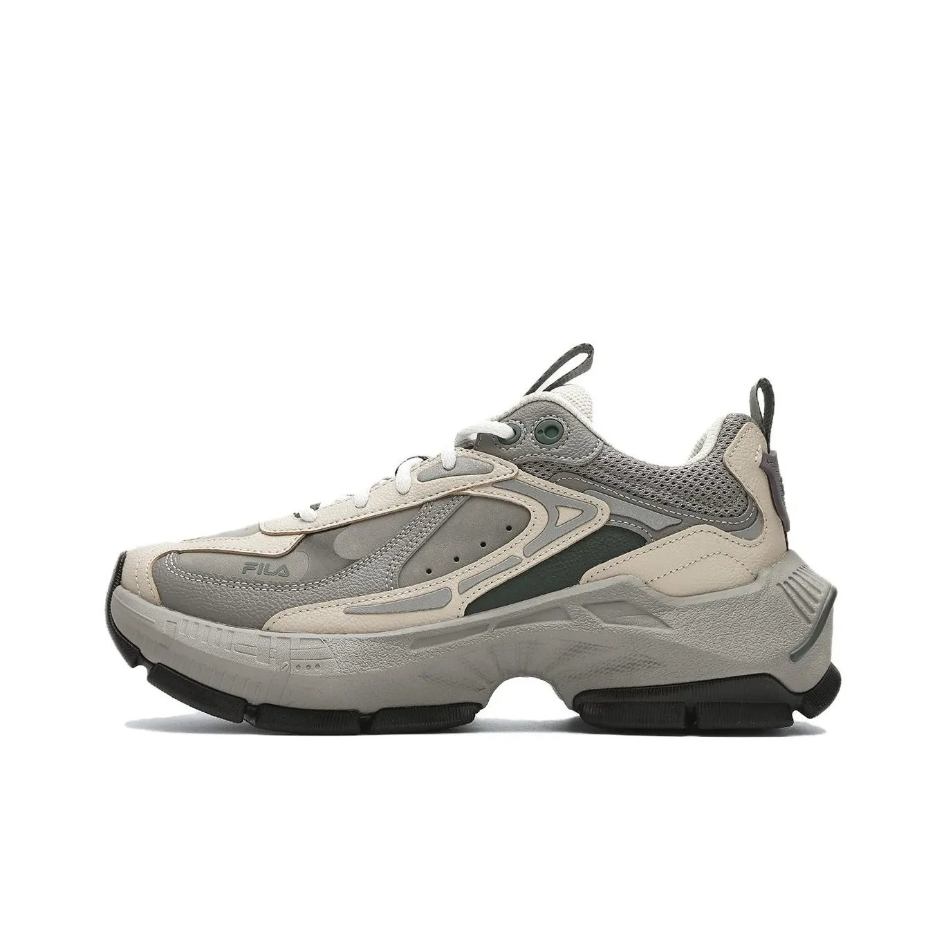 FILA CICLONE Cushioning Low-Top Casual Shoes Women's Gray Black
