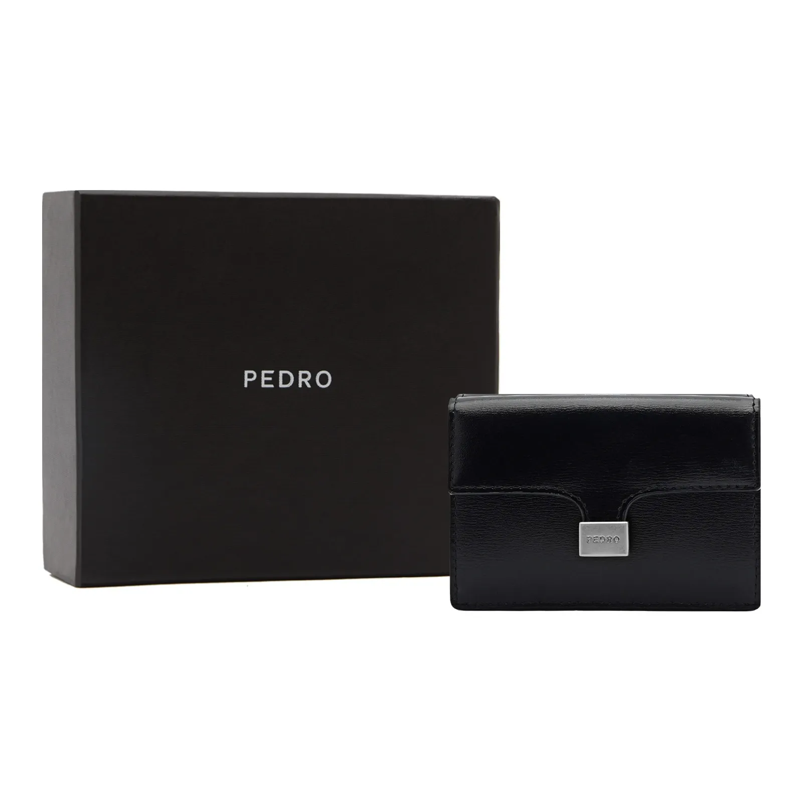 PEDRO Studio Series Кошелек из коровьей кожи женский черный светло-зеленый