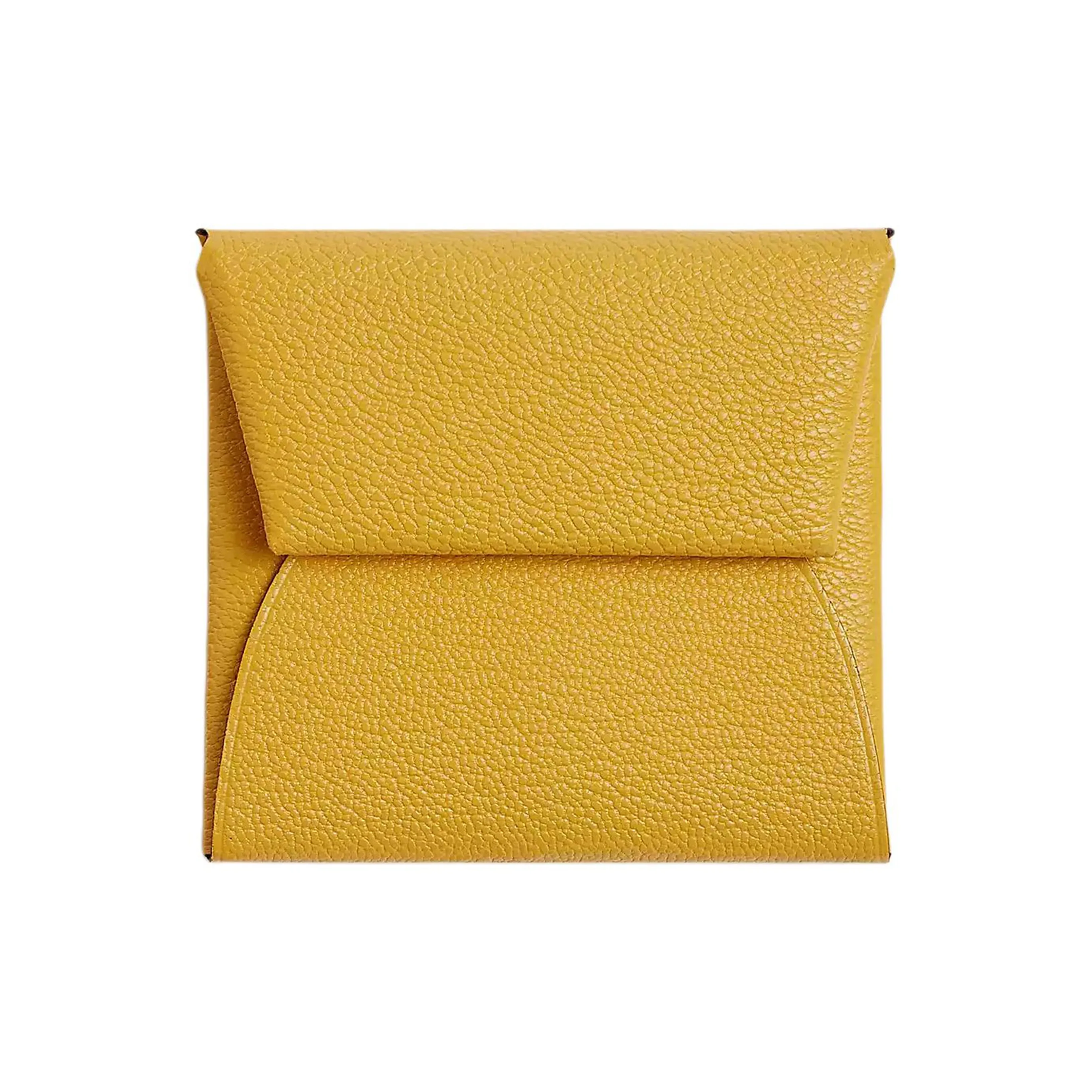 HERMES Bastia Mysore Шевро Картхолдер Монетница Женская Солнце Желтый Синий Frida