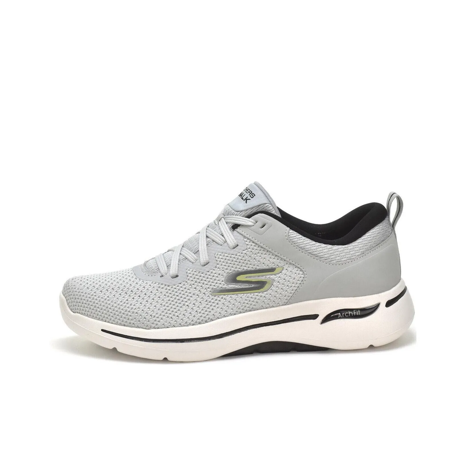 Skechers Go Walk Arch Fit Амортизация Износостойкий Низкий Топ Casual Мужской Серый Белый