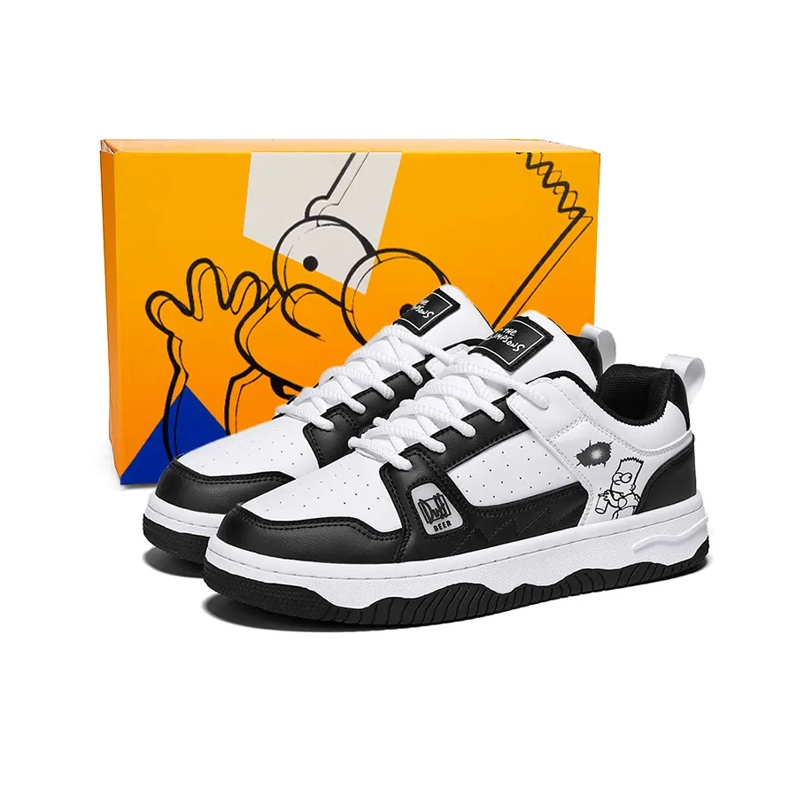 The Simpsons Low Top Skateboard heel Shoes Unisex