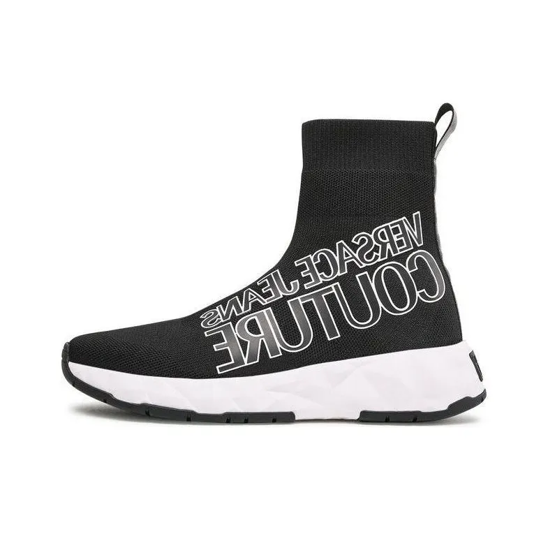 VERSACE JEANS High Top Casual Shoes Women's Black