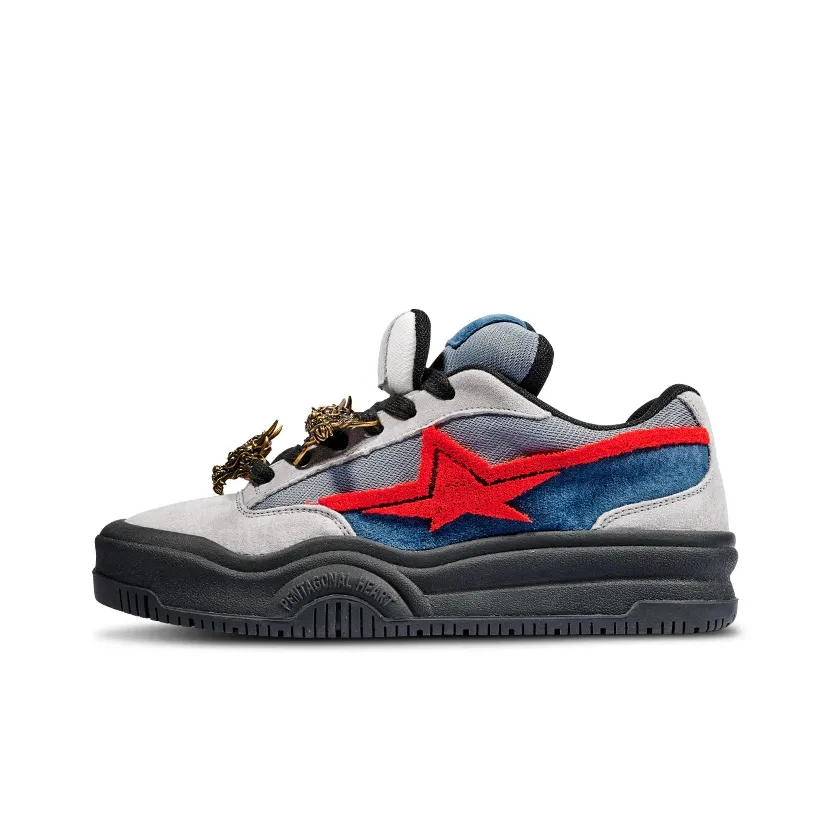 PENTAGONAL HEART Satoshi Star Series Anti-Slip Wear-Resistant Low-Top Skateboard Shoes Unisex