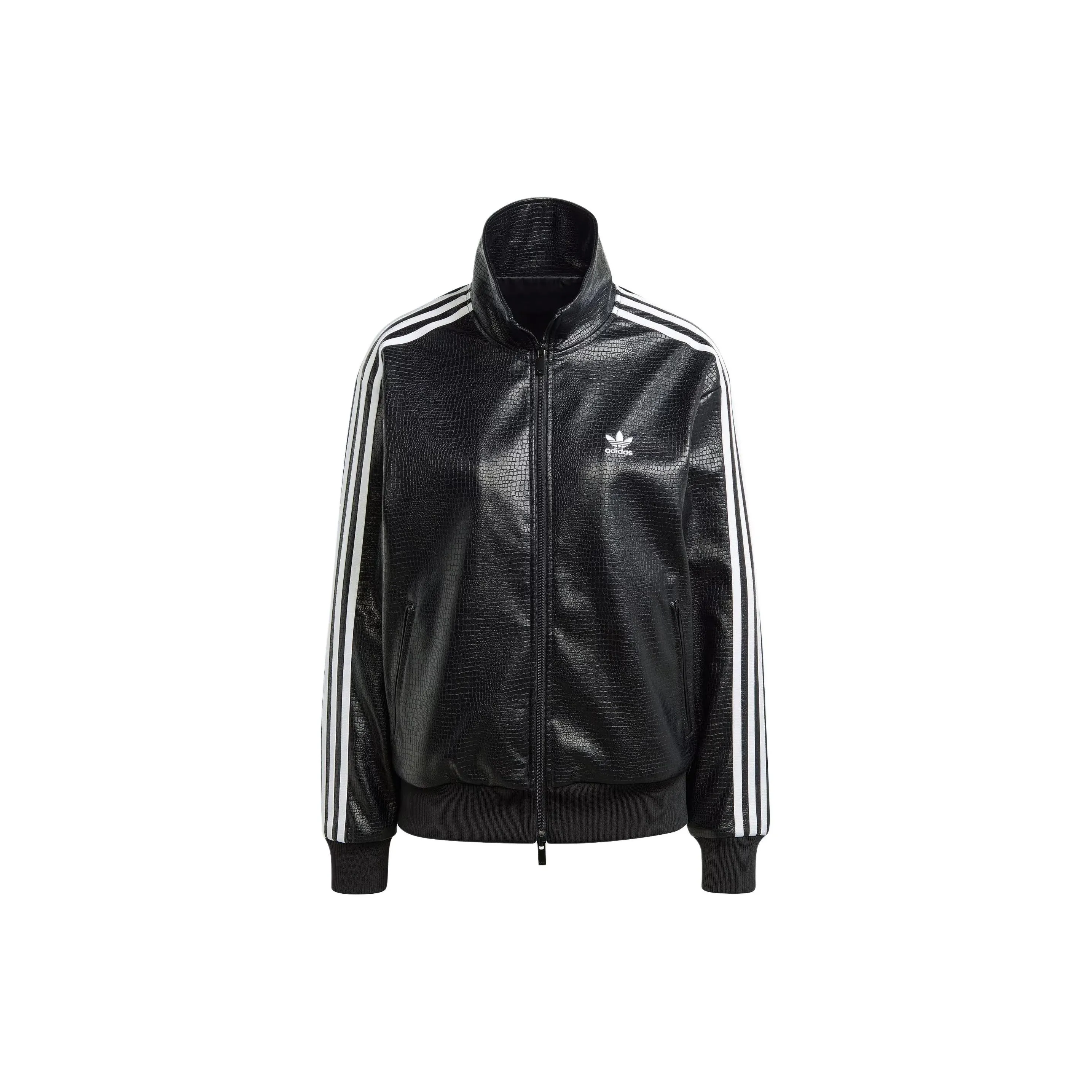 adidas originals Firebird Premium Faux Leather Firebird Luxe Sports Jacket