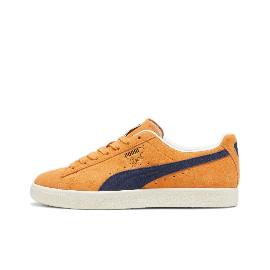 PUMA Clyde OG Low Топ Скейтборд Кроссовки Унисекс Оранжевый Синий