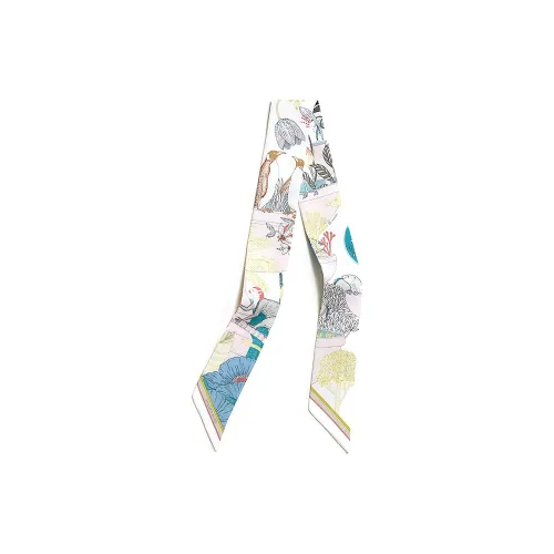 HERMES Precious Paradise Twilly Шарфы Унисекс Тутовый шелк