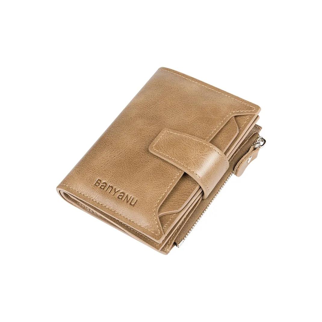 Banyanu Держатель для карт из коровьей кожи кошелек стандартный мужской хаки кофейный черный синий