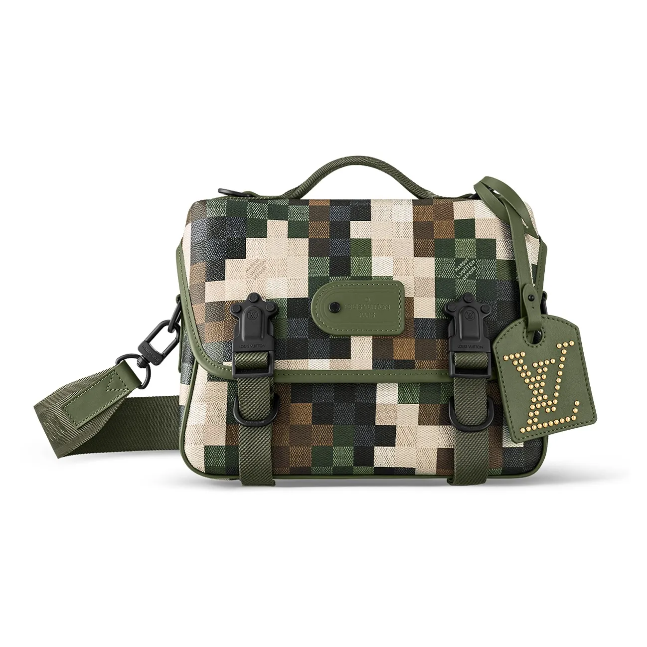LOUIS VUITTON Canvas Handbag Shoulder Bag Crossbody Bag Regular Men's Camouflage