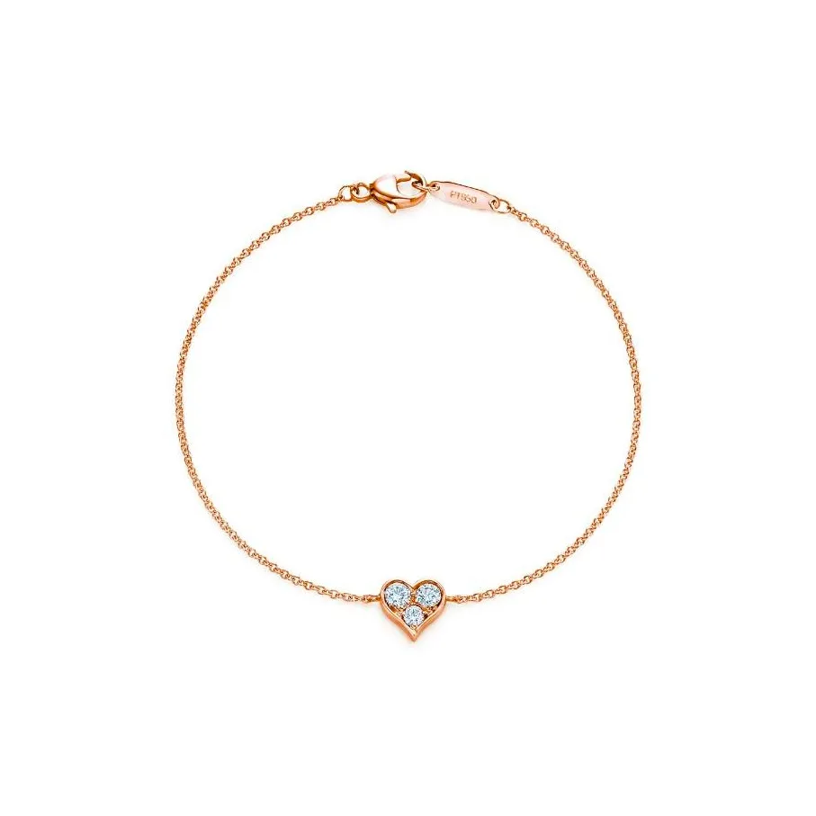 TIFFANY & CO. 18K Rose Gold Diamond Bracelets Women's Rose Gold