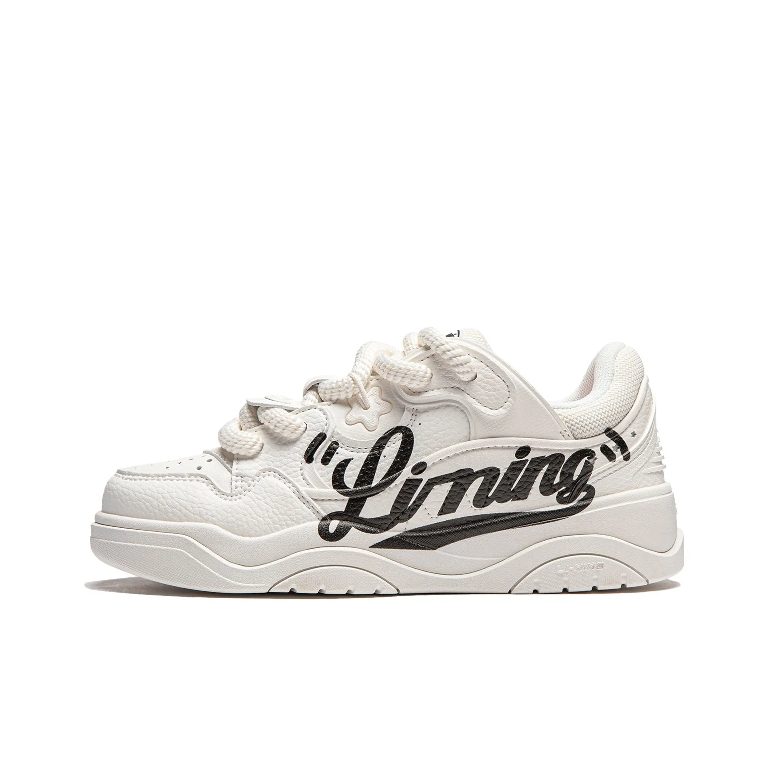 LINING Zhi Cheng 2,0 Амортизация Дышащий Увеличение Высоты Низкие Кроссовки для Скейтбординга Женские Туманно-Белый