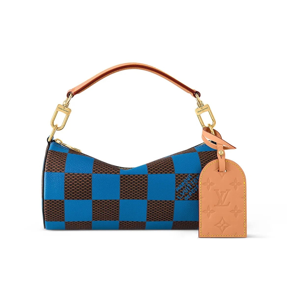 LOUIS VUITTON Soft Polochon Pm Damier Pop Blue