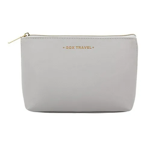 GOX Leather Toiletry Bag Shopping Bag Makeup Brush Storage Bag Makeup Bag Small Size Unisex Cloud Gray Soft Pink Black