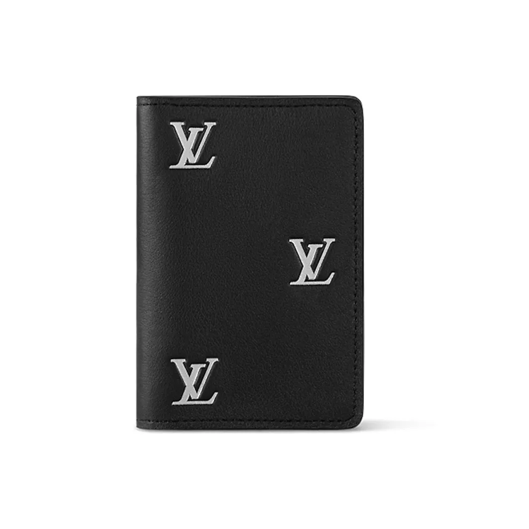 LOUIS VUITTON Pocket Organizer Lv Blason Black