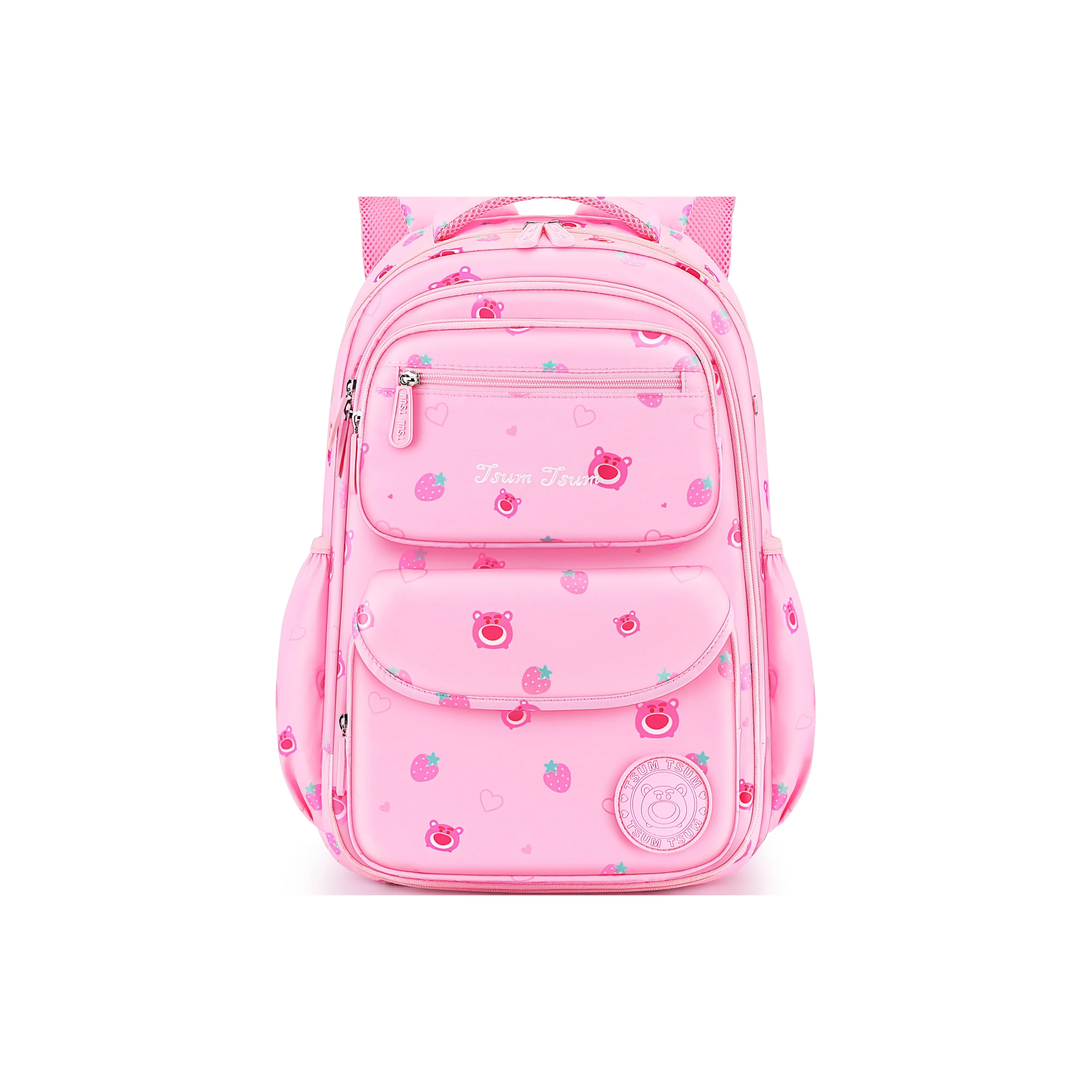 Disney Strawberry Bear Series Полиэстер Рюкзак Маленький Детский Розовый Фиолетовый