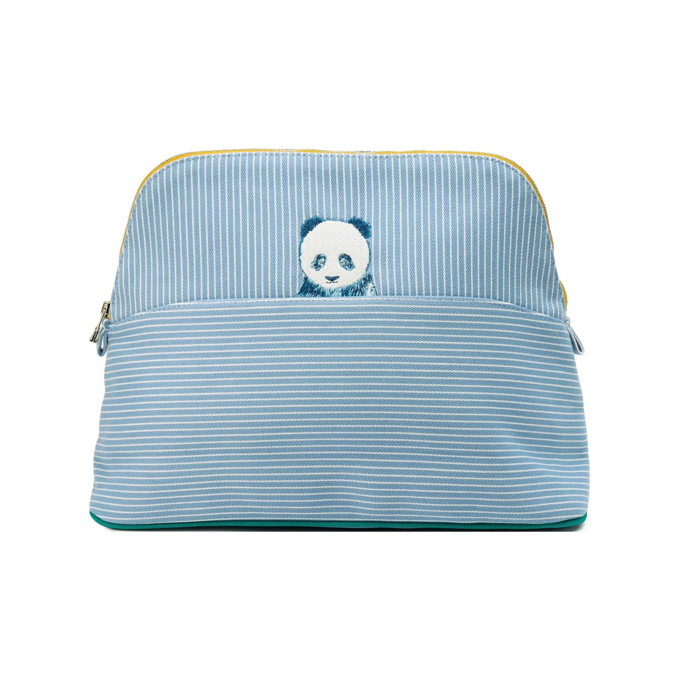 HERMES Bolide Cotton And Canvas Bowling Bag, Canvas Bag, Storage Bag, Clutch, Makeup Bag Women's Bleuet Cornflower Blue