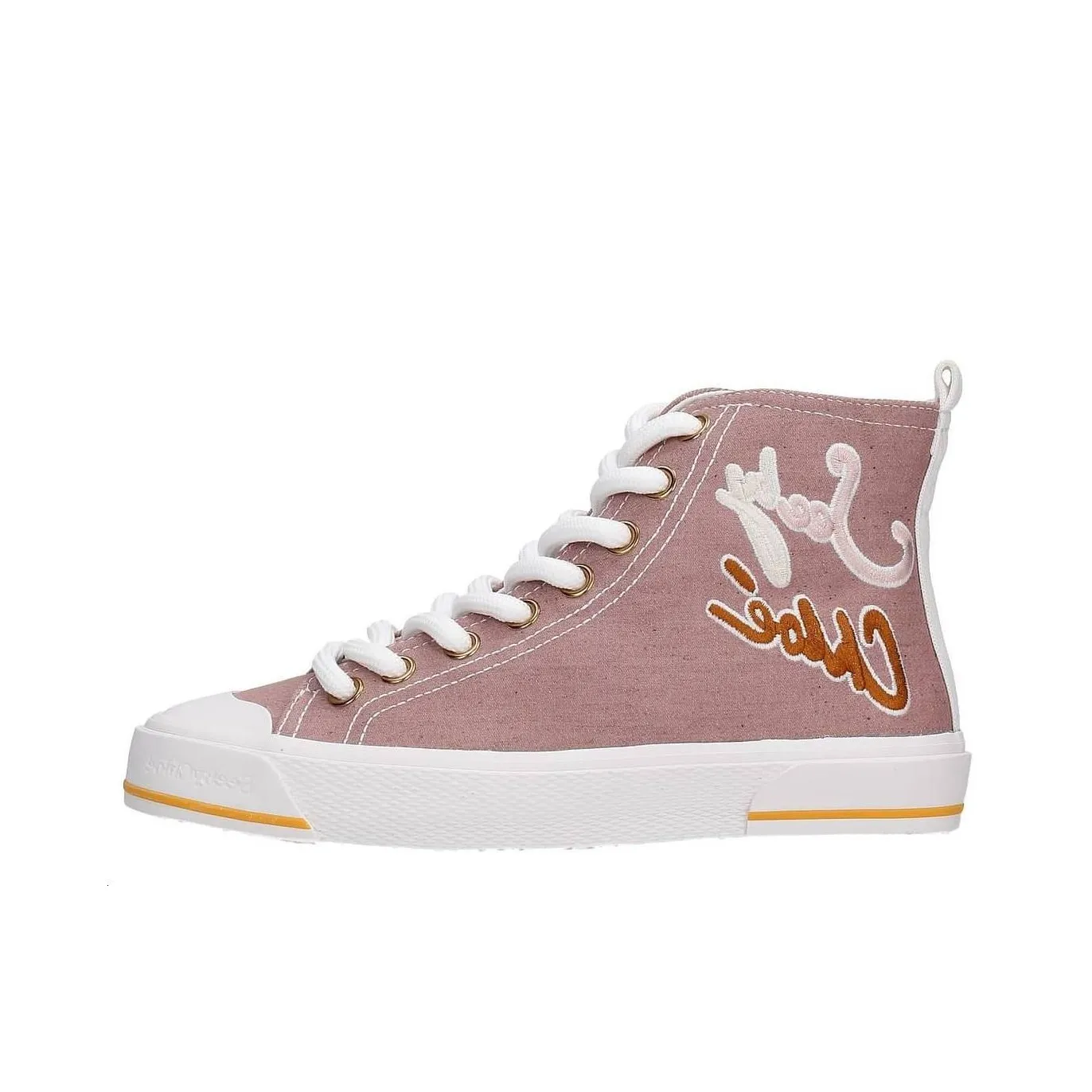 See By Chloe High Top Skateboard Shoes Women's Pink