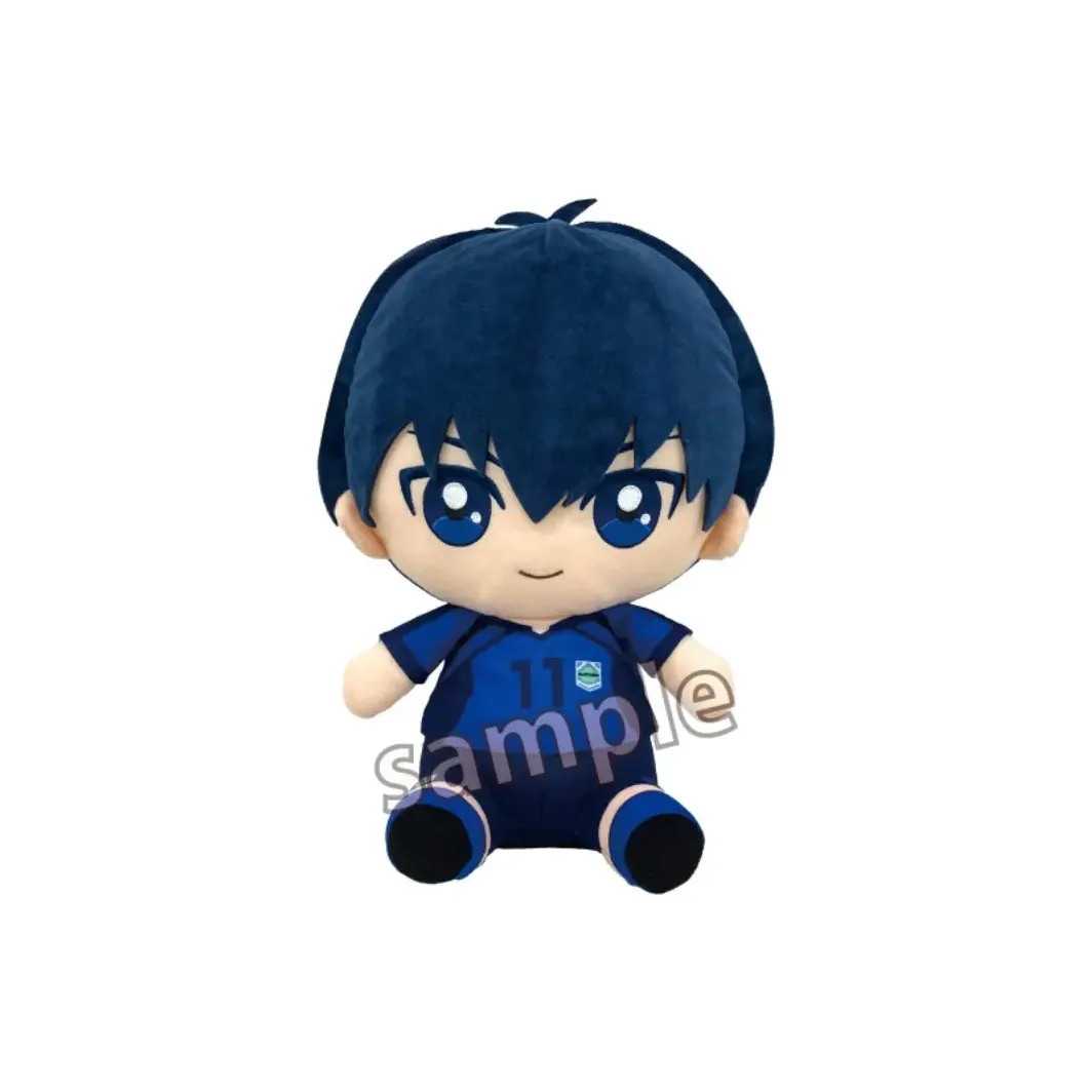 BANDAI BLUE LOCK Chibi Plush Doll BIG Yoichi Isagi Honey Fun Return Dolls Plush Doll 27cm Height