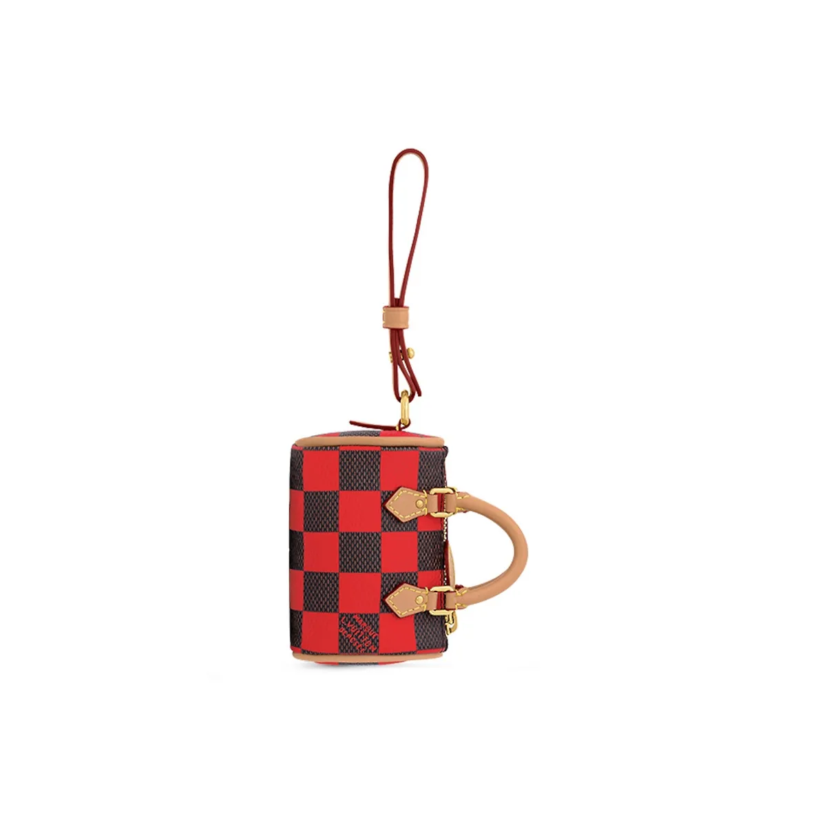 LOUIS VUITTON Canvas With Leather Pillow Bag Embellishment Bag Accessory Men's Red & Black