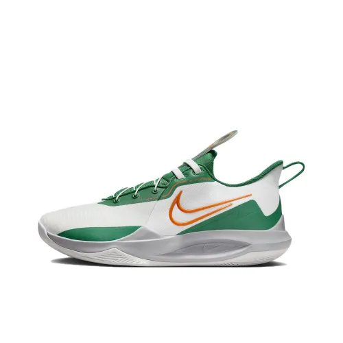 NIKE Precision 6 Баскетбольные кроссовки Низкие Зеленый Белый Мужские