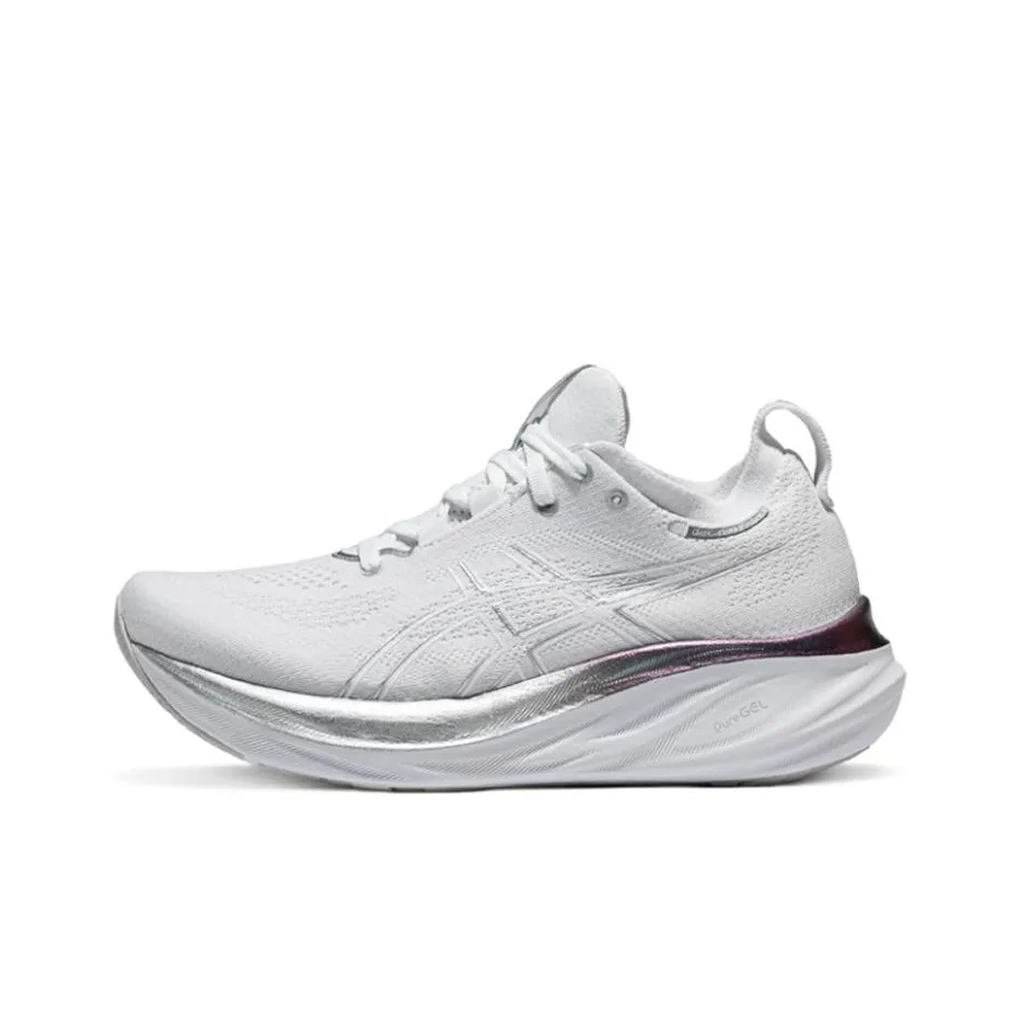 Asics Gel Nimbus 26 Platinum Real White Pure Silver Women's
