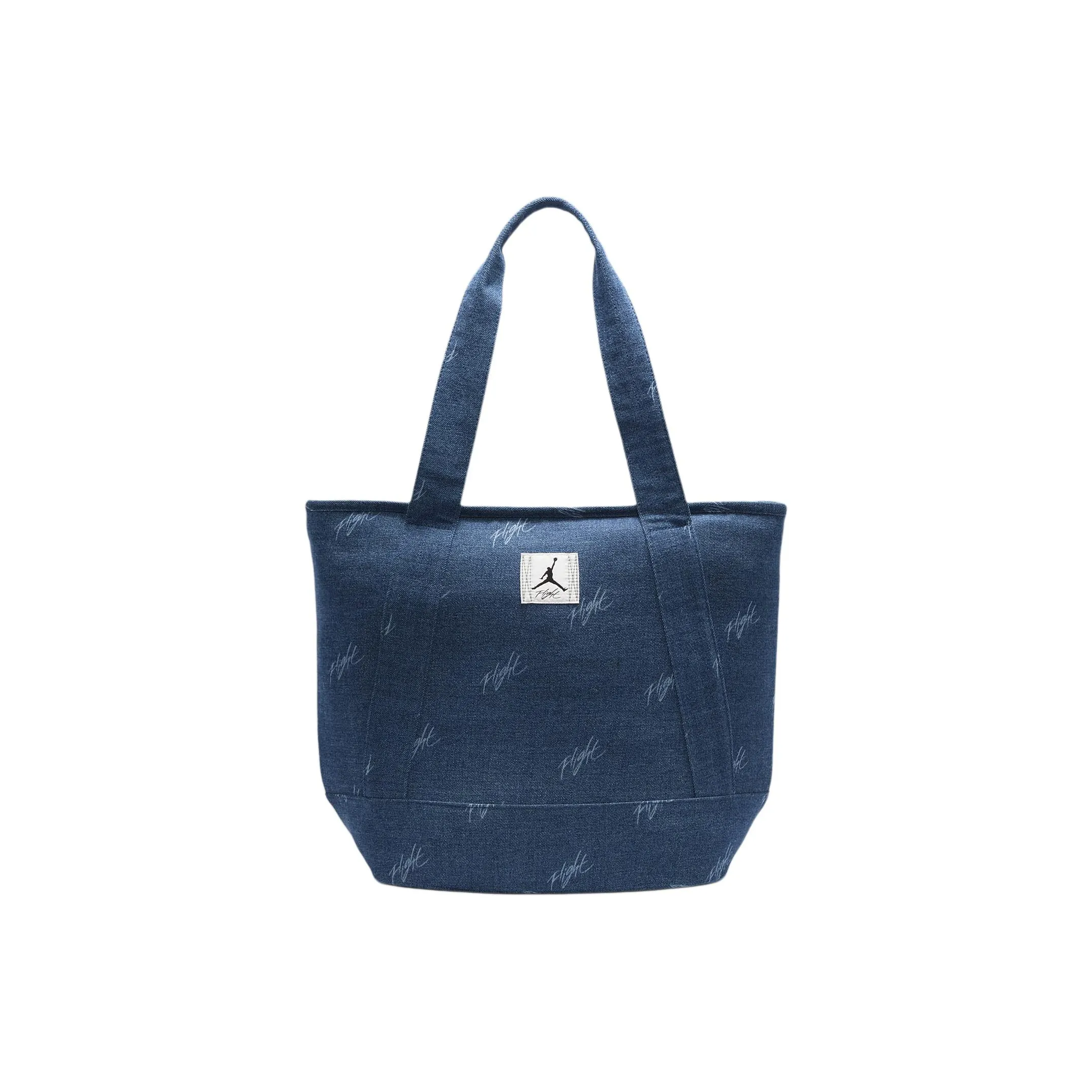 Jordan Flight Cotton Tote Bag, Shopping Bag, Shoulder Bag Unisex Denim Blue