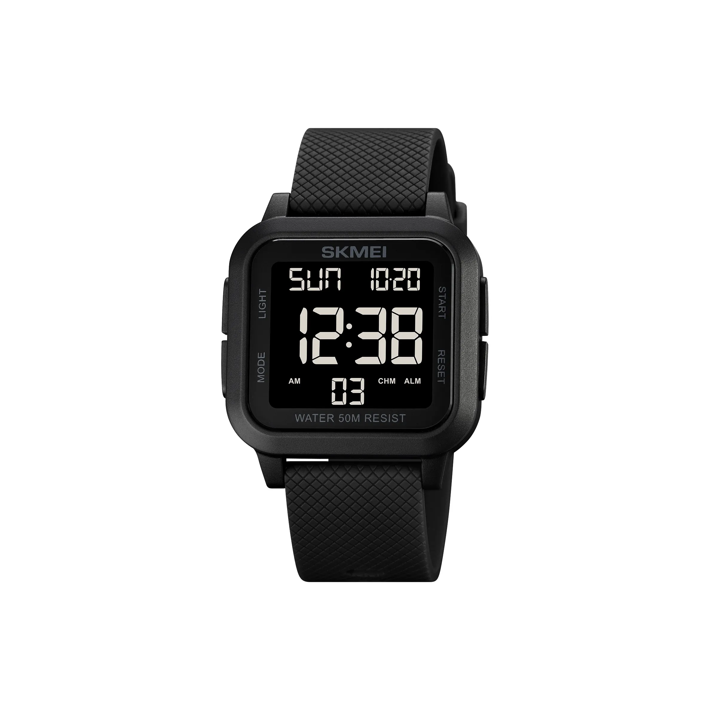 SKMEI Электронный механизм ПУ (полиуретан) Ремешок Часы Мужские Черный циферблат