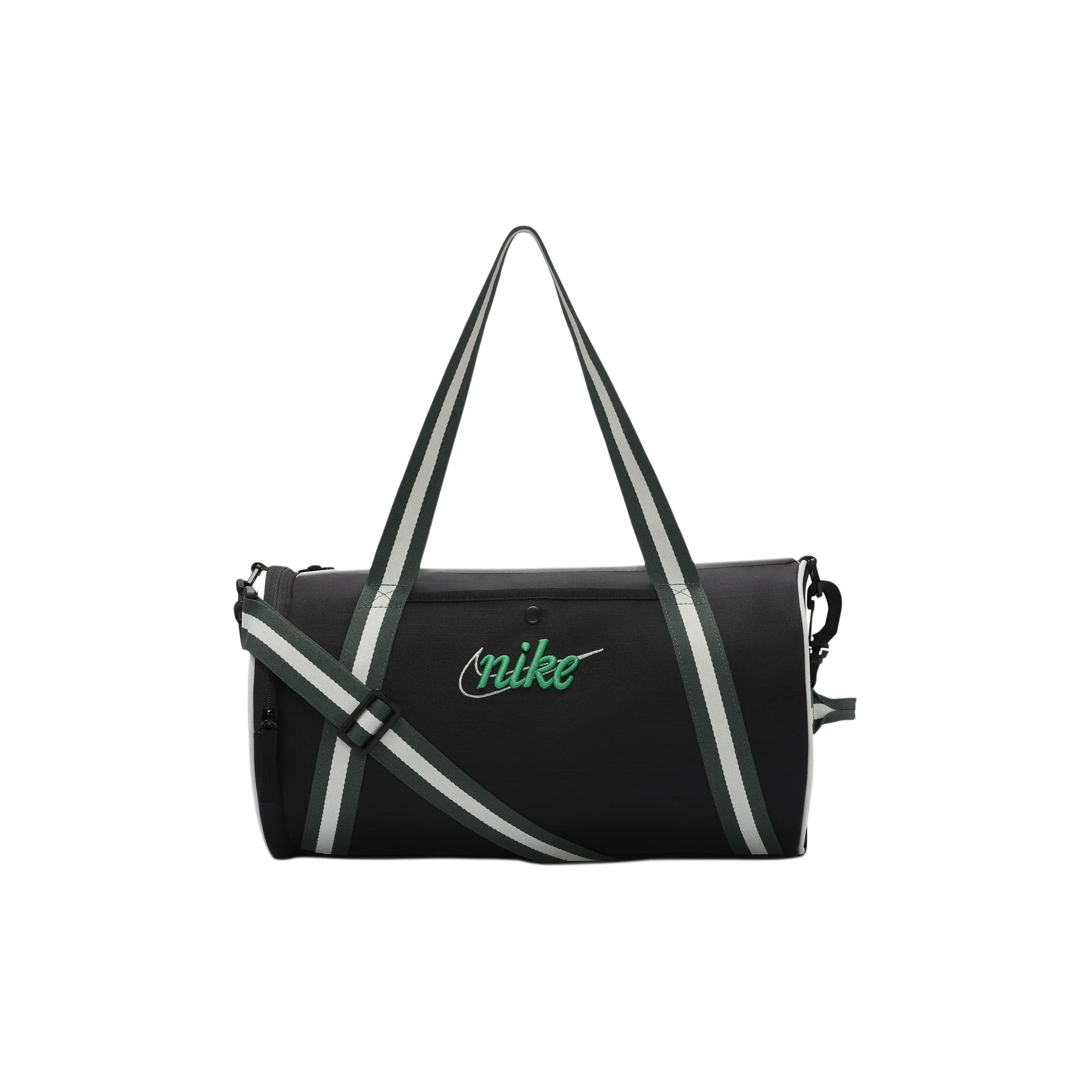 Nike Polyester Portable One Shoulder Crossbody Gym Bags Large Size Unisex Black & Vintage Green & Stadium Green
