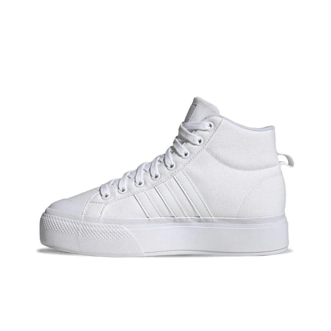 Adidas Bravada 2.0 Platform Mid Cloud White Chalk White Women's