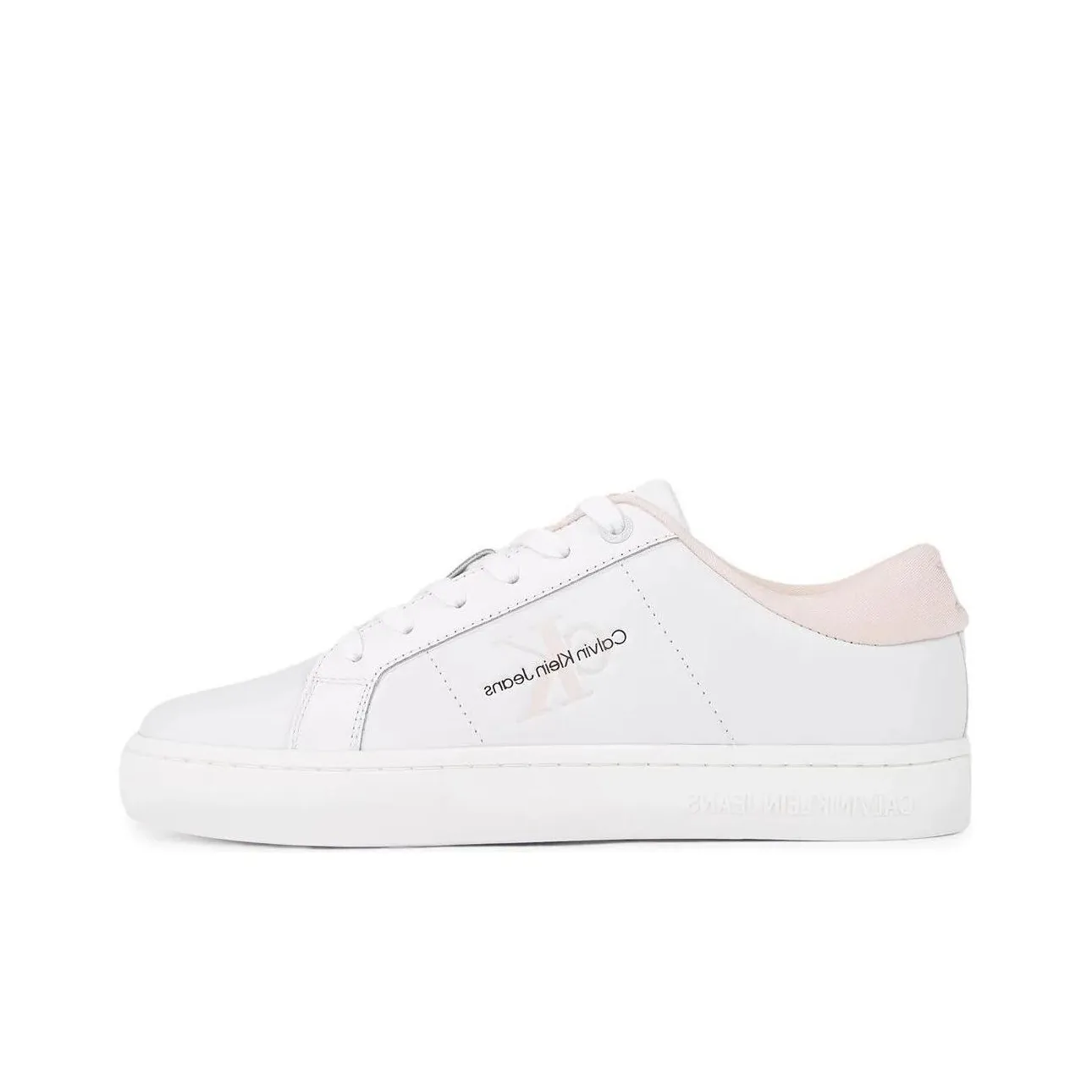 CKJ CALVIN KLEIN JEANS Low Top Skateboard Shoes Women's White