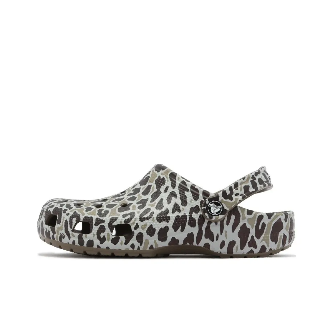 Crocs Classic Animal Print Clog Beach Sandals Unisex Umber