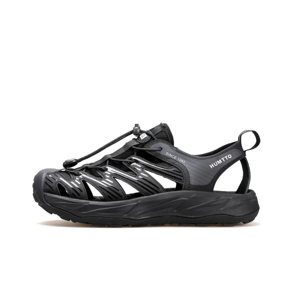 HUMTTO Дышащие пляжные сандалии мужские черные