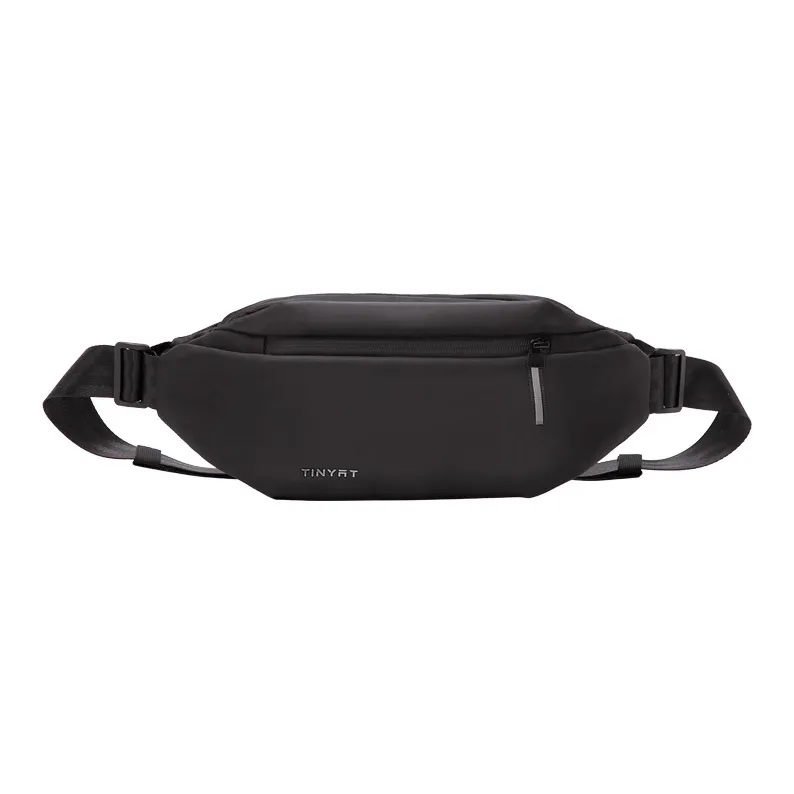 TINYAT Polyester Fanny Pack Small Size Unisex Black/Gray