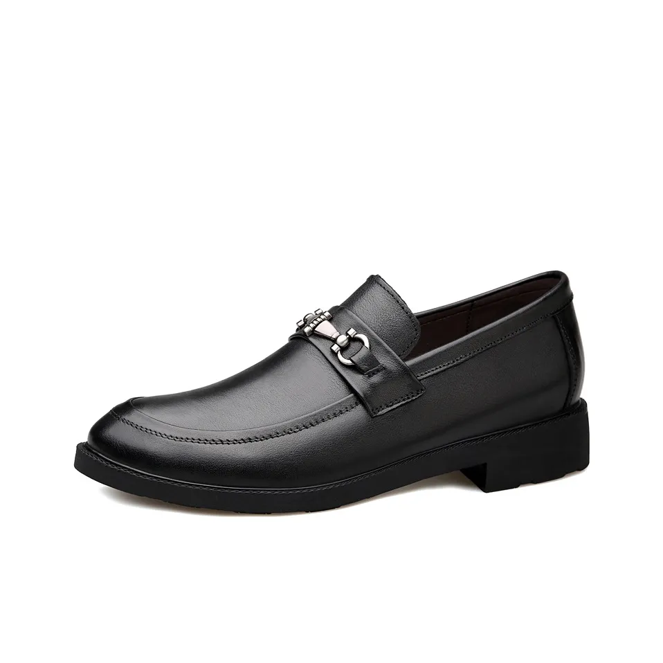 DILIKAN Loafers Men's Leather Shoes With Hidden Wedge Men's