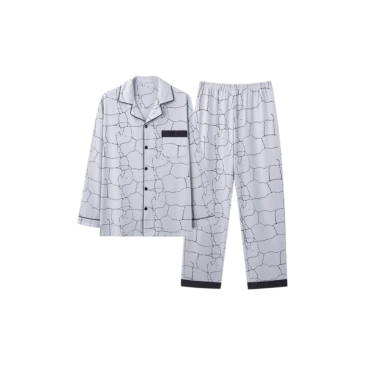 Pretty Lady Home Suit Men's Light Gray Black Gray Wheat Gray