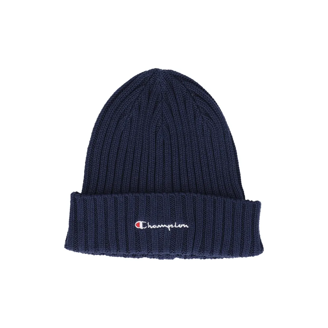 Champion Cotton Beanies Men's Dark Blue