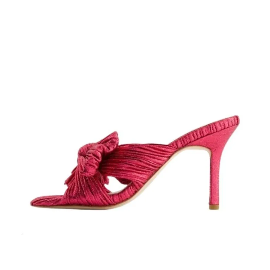 Loeffler Randall Slide Slippers Women's Red