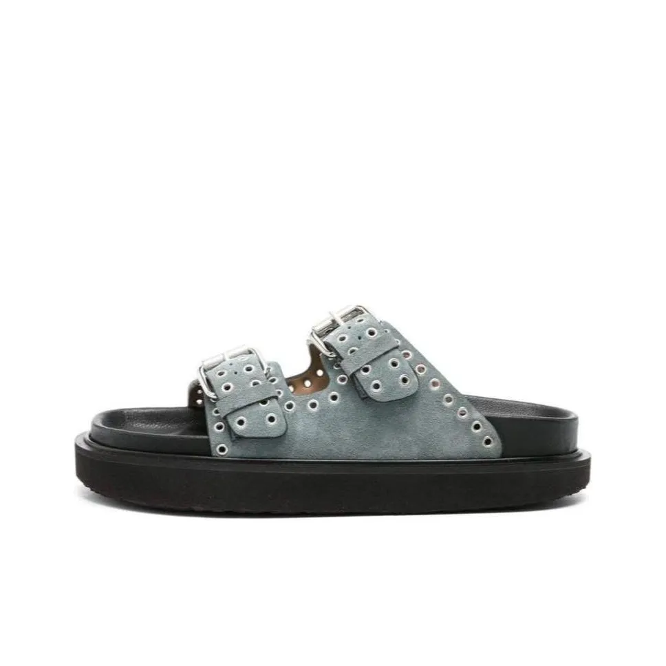 ISABEL MARANT Lennyo Buckled Suede Slides