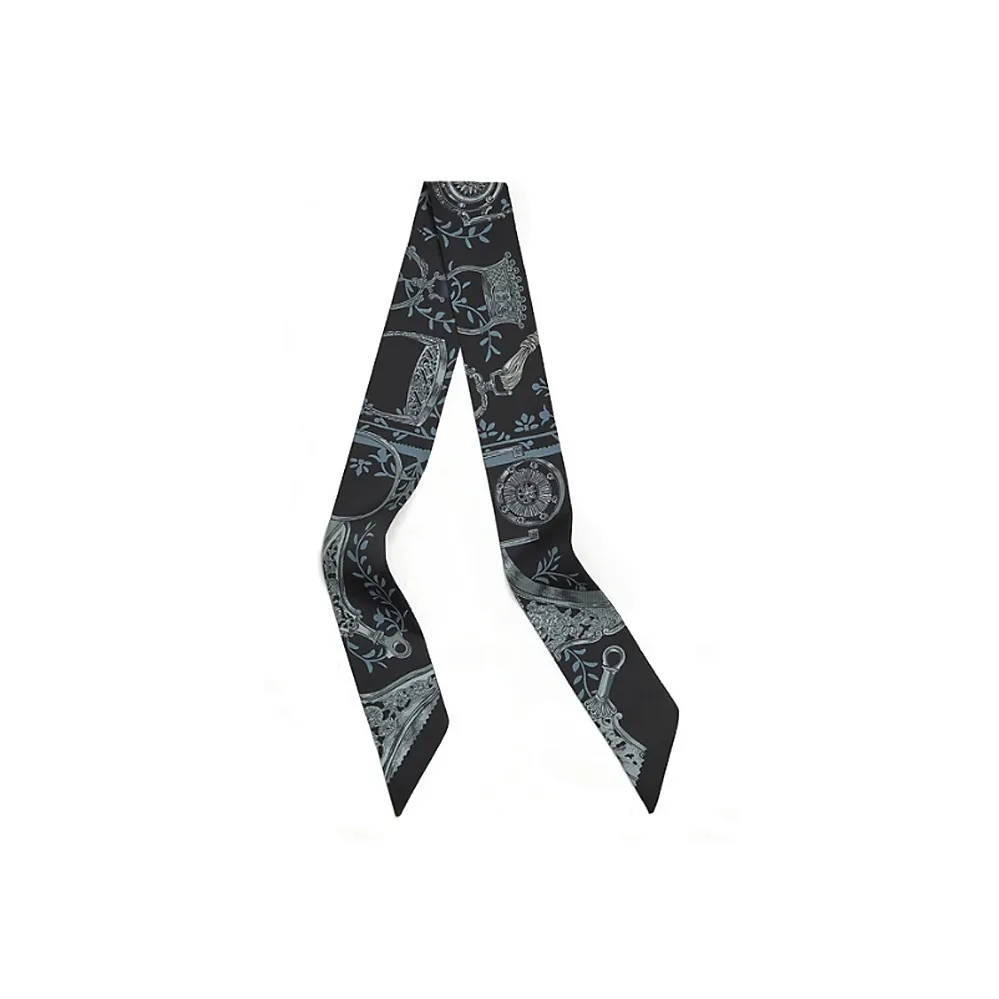 HERMES Шелковые шарфы Мужской Черный