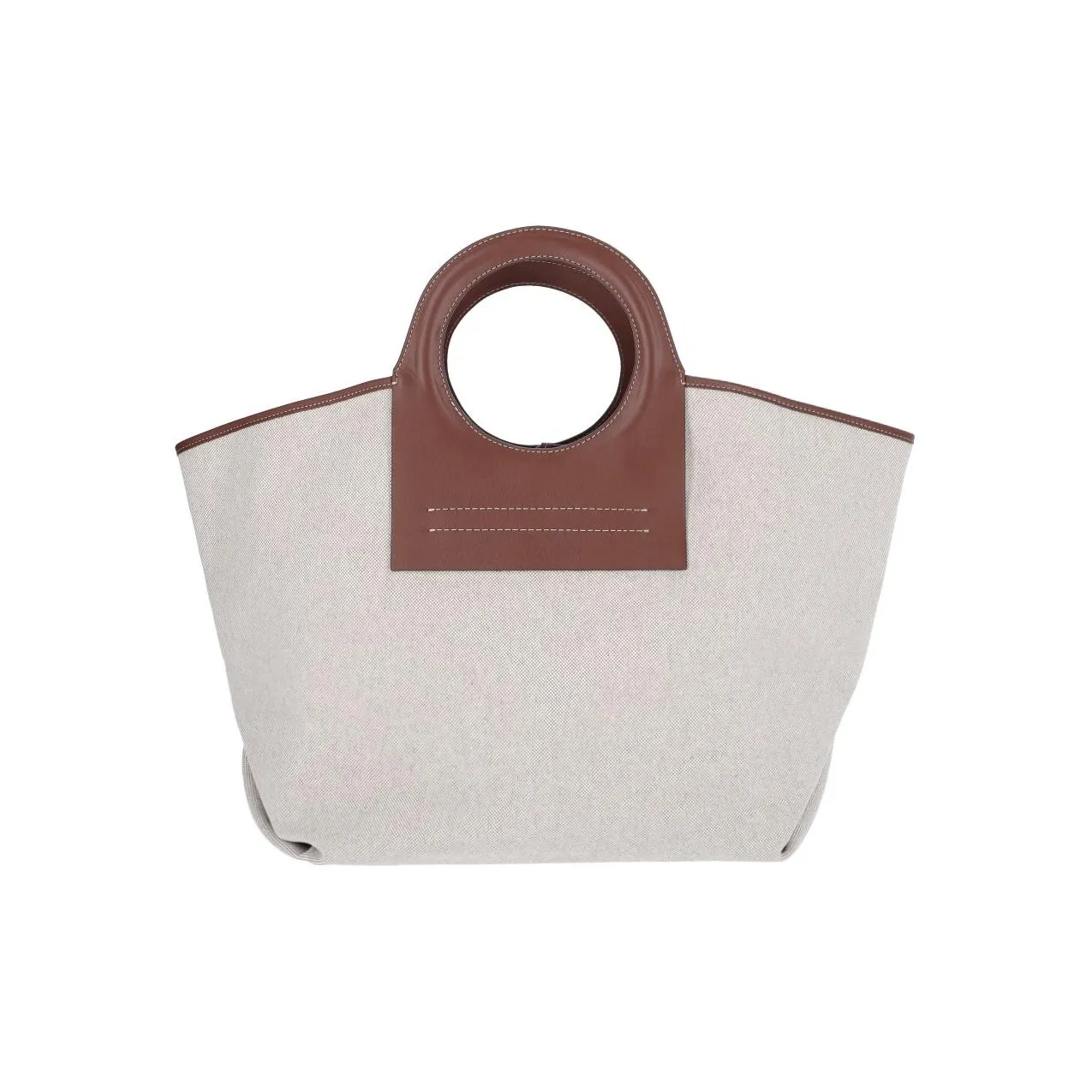 Hereu Canvas Bag Tote Bag Shopping Bag Shoulder Bag Handbag Women's Gray Brown