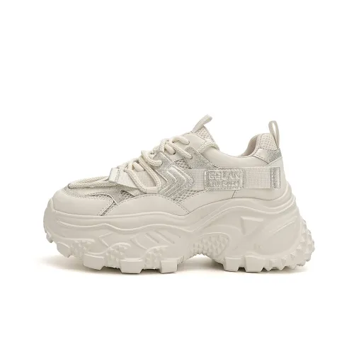 EBLAN Толстоподошвенные кроссовки Low Top Бежевые Женские