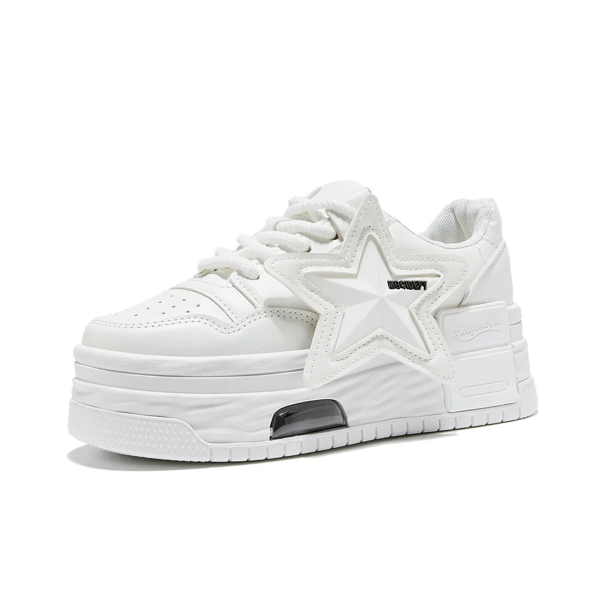 Yiya Белый Кроссовки Высота Увеличивающие Баланс Поддержка Легкие и Дышащие Низкий Топ Скейтбординг Кроссовки Женские