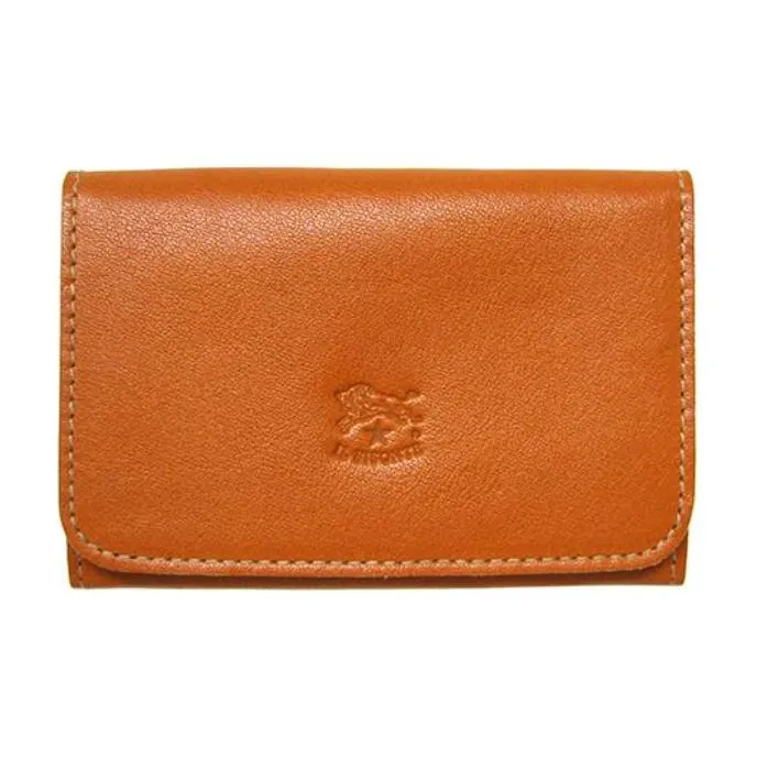 Il Bisonte Cow Leather Card Holder, Wallet Men's Brown