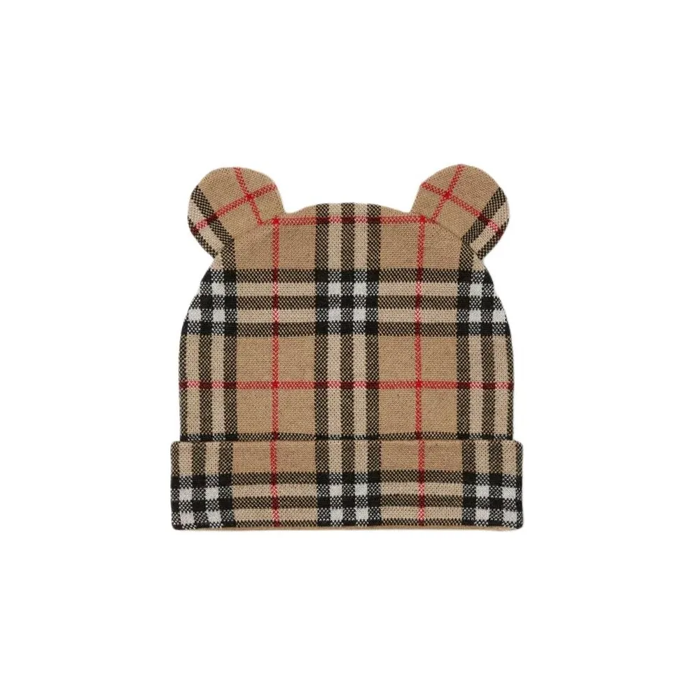 Burberry Шерсть Полиамид Эластан Шапки-бини Детский Коричневый
