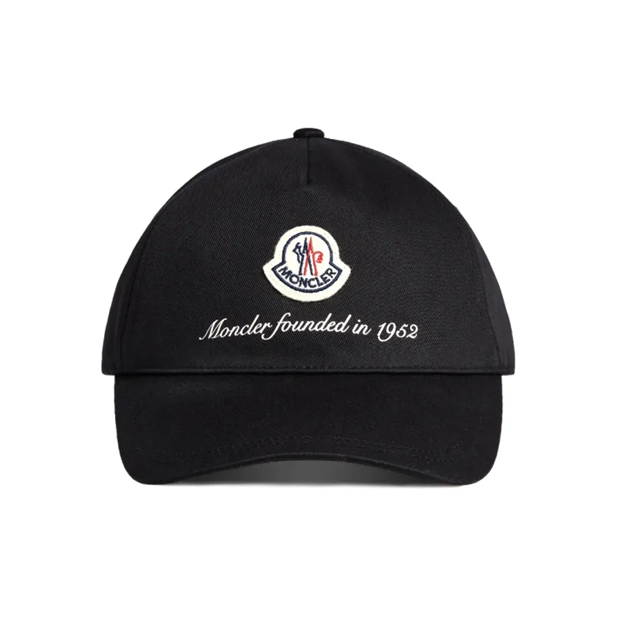 MONCLER Хлопок Бейсболки Мужские Черные