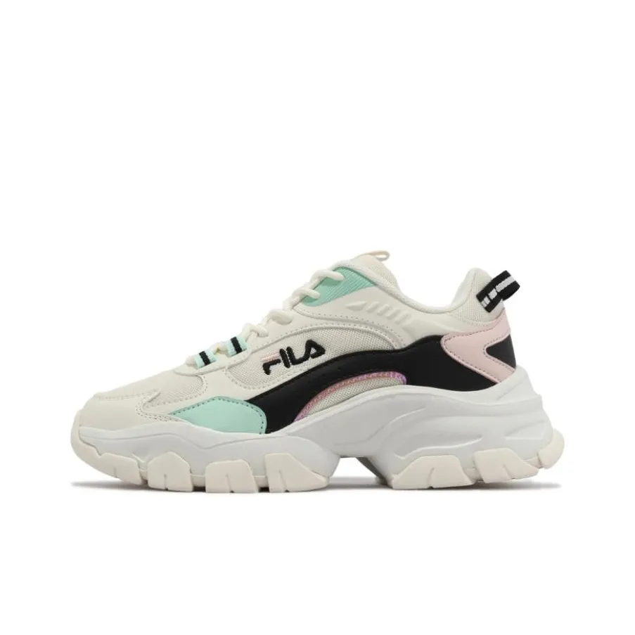 FILA Cushioning Wear-Resistant Low-Top Casual Shoes Women's White Green