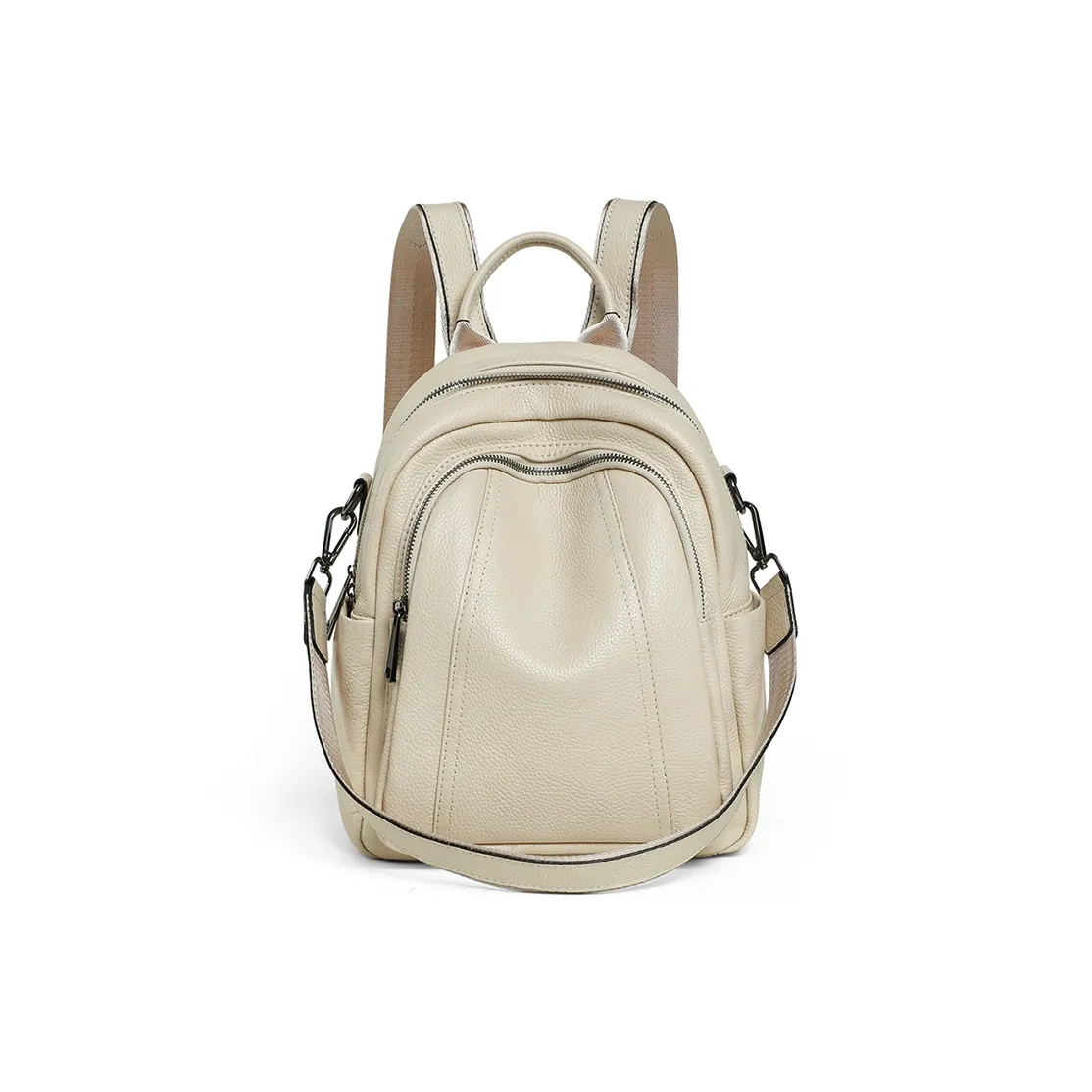 COMELY Рюкзак из коровьей кожи с синтетической кожей средний белый черный