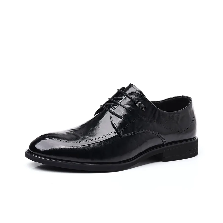GZZ Dress Shoes Men's Low Top Black/Brown